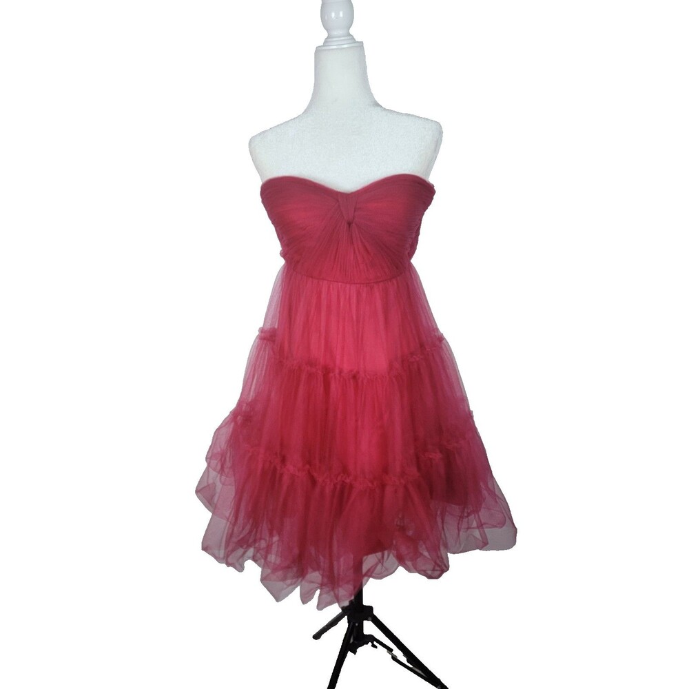 Anthropologie VA ET VIEN Tulle Fit & Flare Mini Dress Sweetheart Sz 8
